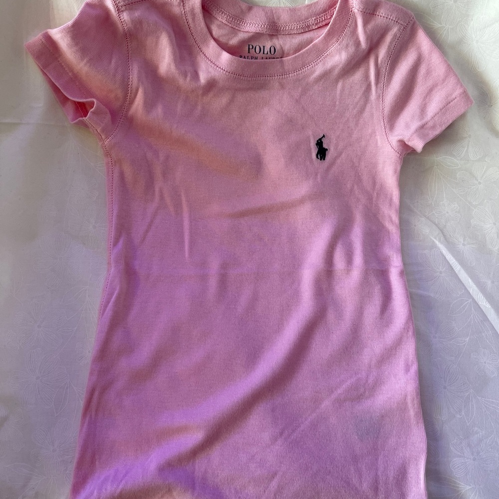 polo ralph lauren girls Jersey Tee  short sleeve size 5